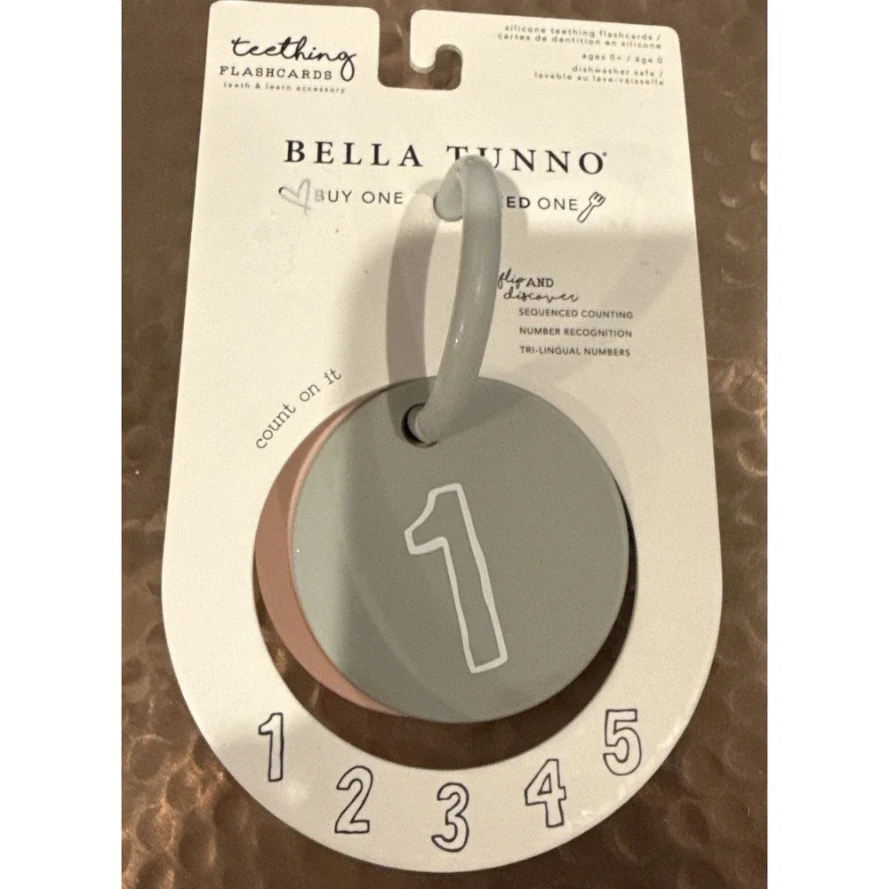 Bella Tunno Teething Flashcards Silicone Numbers Themed Educational Motor Skills